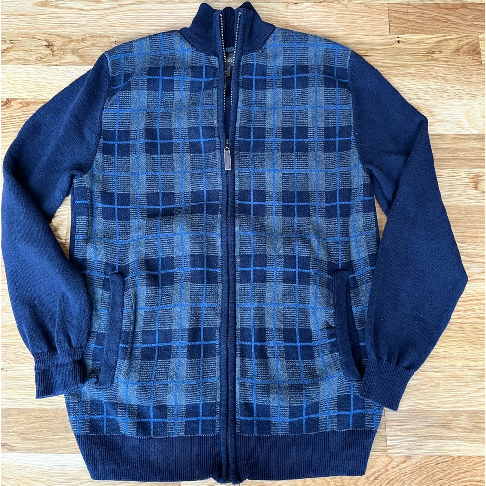 Vintage Men’s Full Zip Cotton Sweater